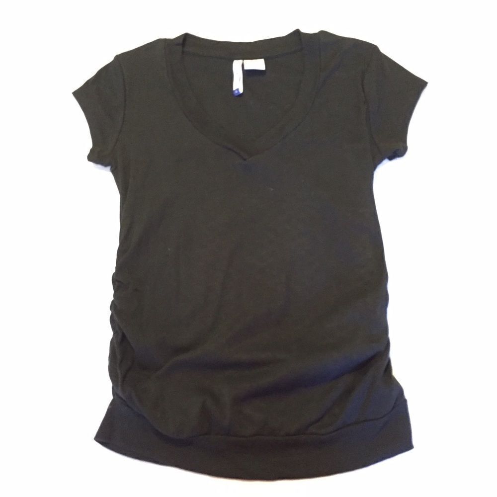 Planet Motherhood V-Neck Maternity Short Sleeve L